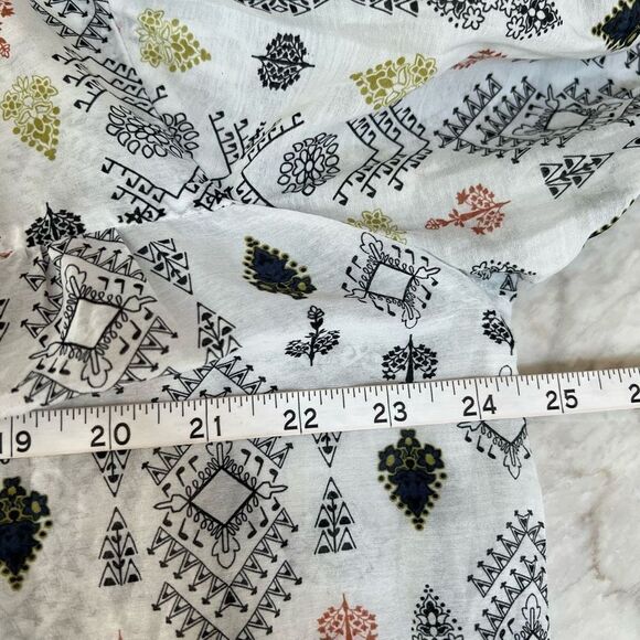 Massimo Dutti silk blend Tribal Print Boho Blouse size 10 - Picture 7 of 8